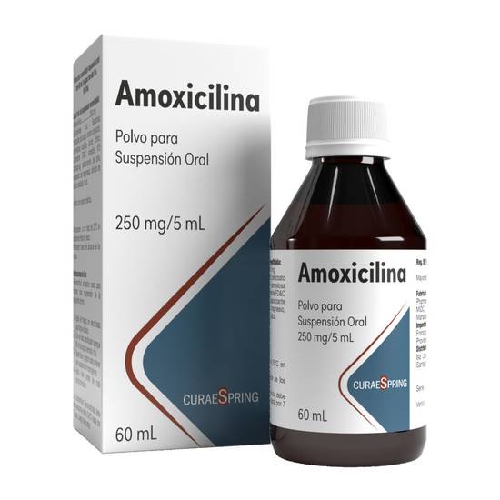 Amoxicilina 250mg/5ml suspensión oral (Jarabe 60 ml)