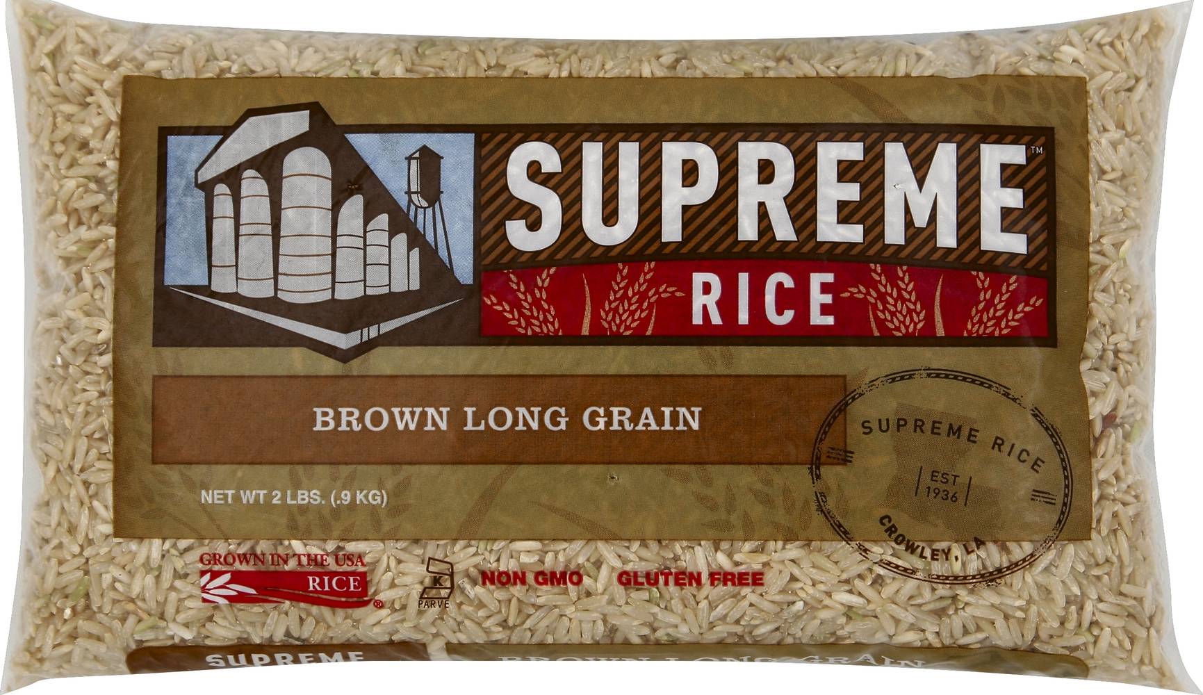 Supreme Rice Gluten Free Long Grain Brown Rice (2 lbs)