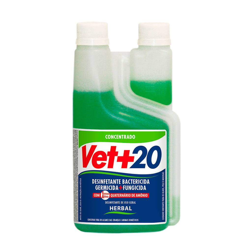 Vet+20 desinfetante bactericida concentrado herbal (500ml)