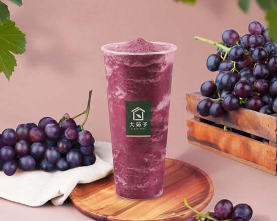 巨峰葡萄雪沙-大杯Grape Green Tea Smoothie-Large