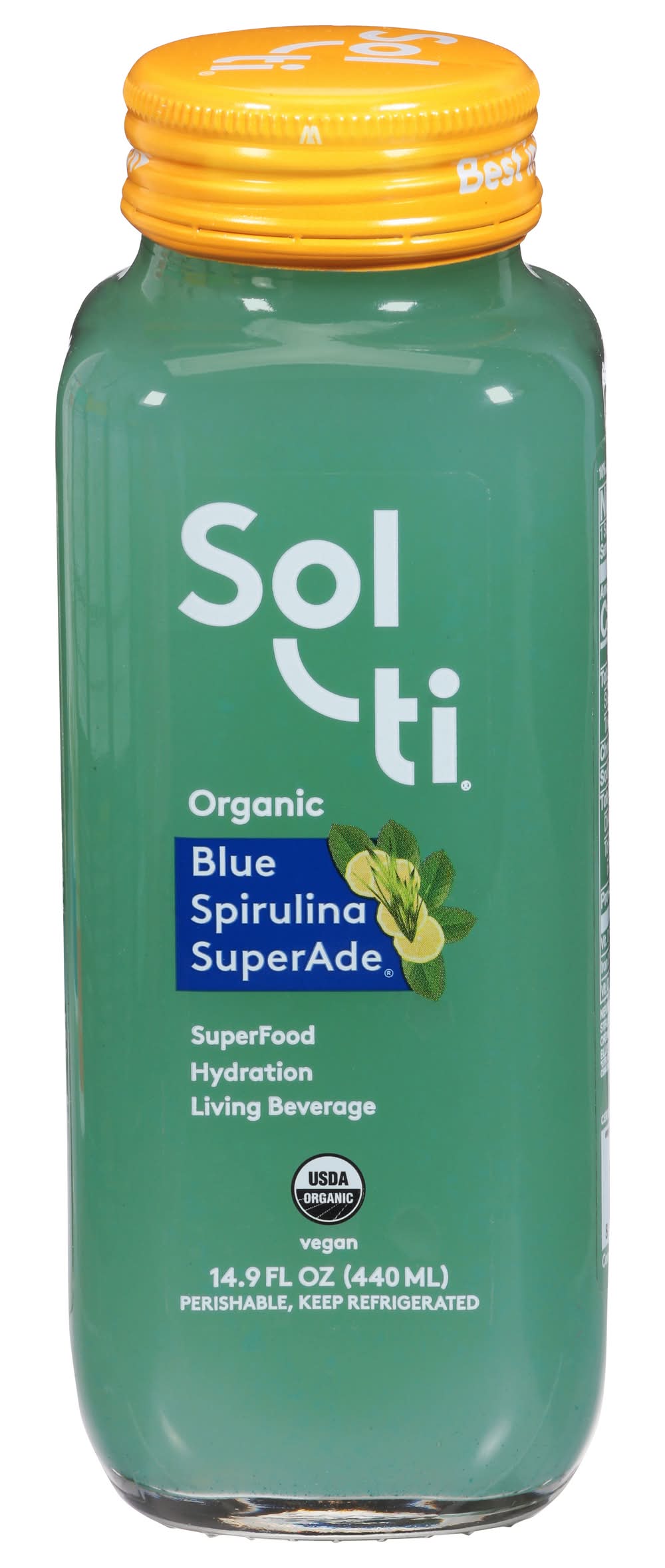 Sol-Ti Hydration Living Beverage, Blue Spirulina Superade (14.9 fl oz)