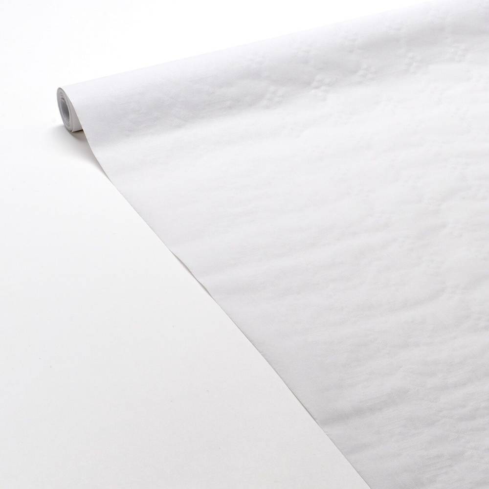 Carrefour Home - Nappe papier, 8mx1.18m, blanc