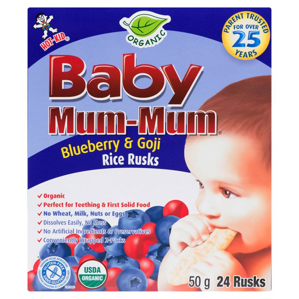 Mum-Mum Rice Rusks, Blueberry & Goji (50 g)