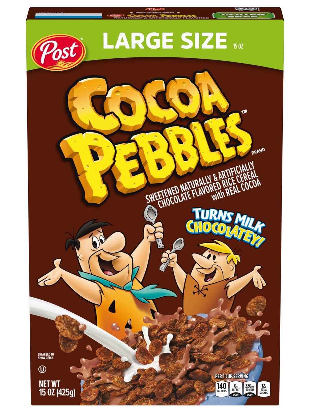 Cocoa Pebbles Sweetened Rice Cereal, Chocolate (15 oz)