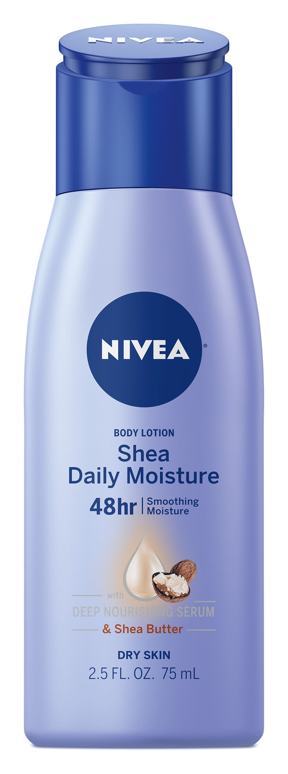 Nivea Daily Moisture Deep Nourishing Serum Body Lotion For Dry Skin, Shea Butter (2.5 fl oz)