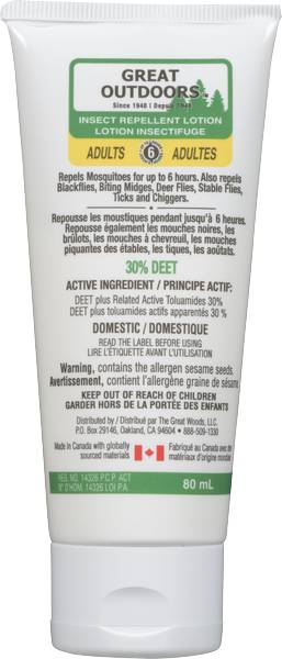 Great Outdoors Go Insect Repellent Lotion 30% Deet (80 ml)