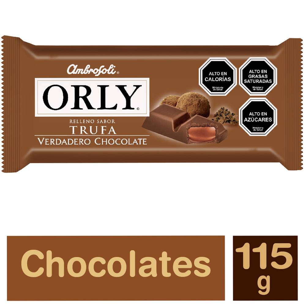 Ambrosoli chocolate orly trufa (barra 115 g)