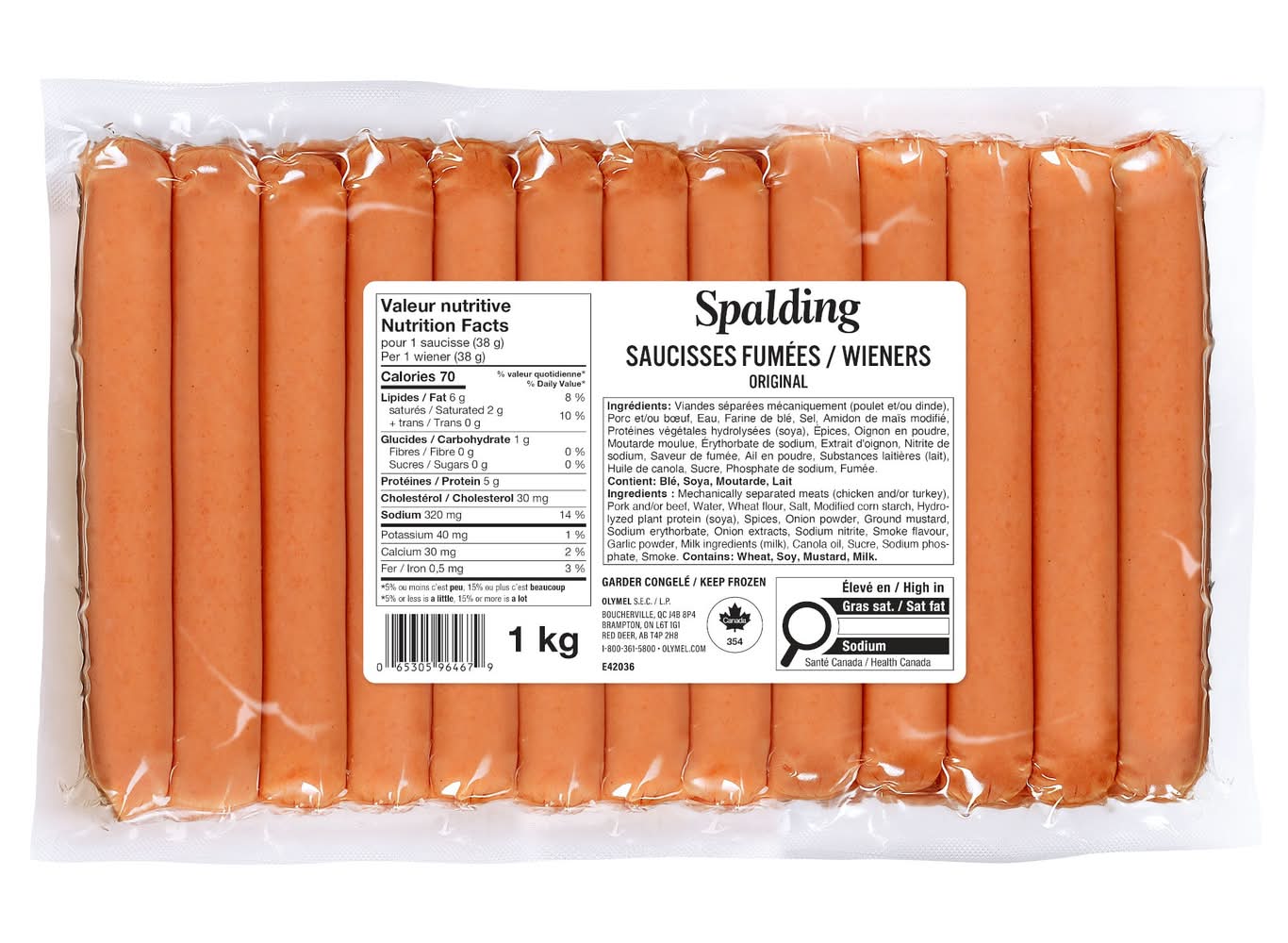 Spalding Wieners, 1 kg