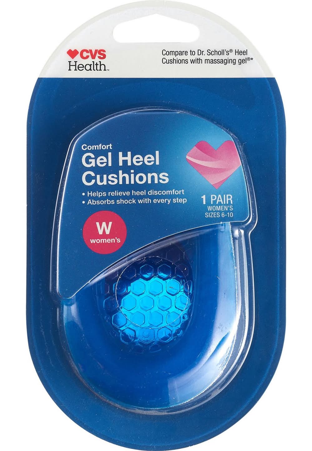 Cvs Women'S Gel Heel Cushion, 1 Pair