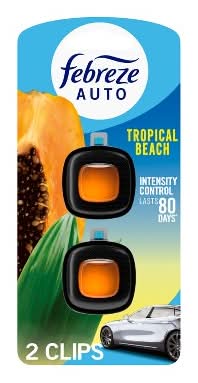 Febreze Luxe Car Air Freshener, Tropical Blend (2 x 0.07 fl oz)