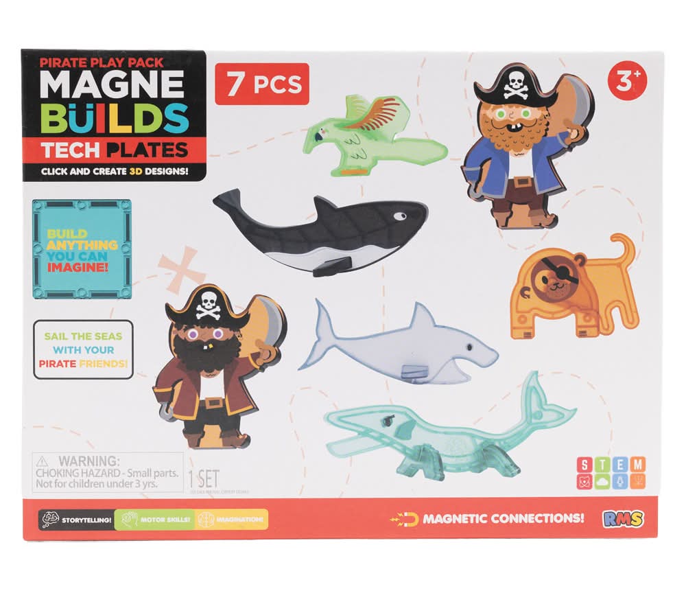 Magne Builds Pirate Play pack Magnetic Character Set 3+ Years (7 ct)