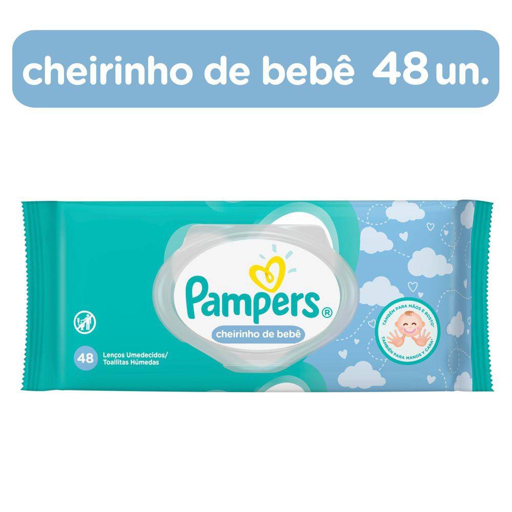 Pampers · Lenços umedecidos cheirinho de bebê