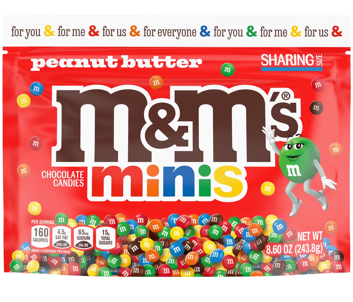 M&M's Minis Chocolate Candies, Peanut Butter (8.6 oz)