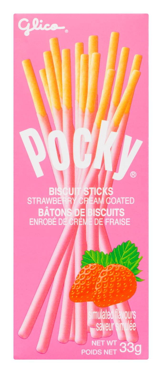 Pocky Cream Coated Biscuit Sticks, Strawberry (33 g)