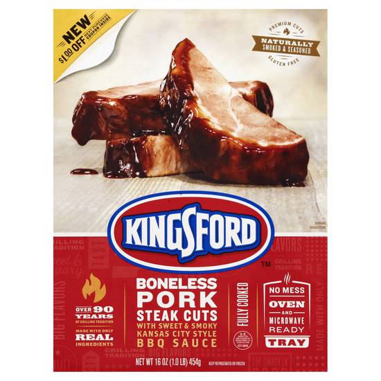 Kingsford Boneless Pork Steak Cuts With Bbq Sauce