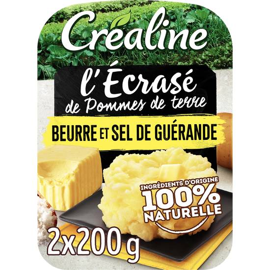 Créaline - Écrasé de pommes de terre au beurre et sel de Guérande (2 pièces)
