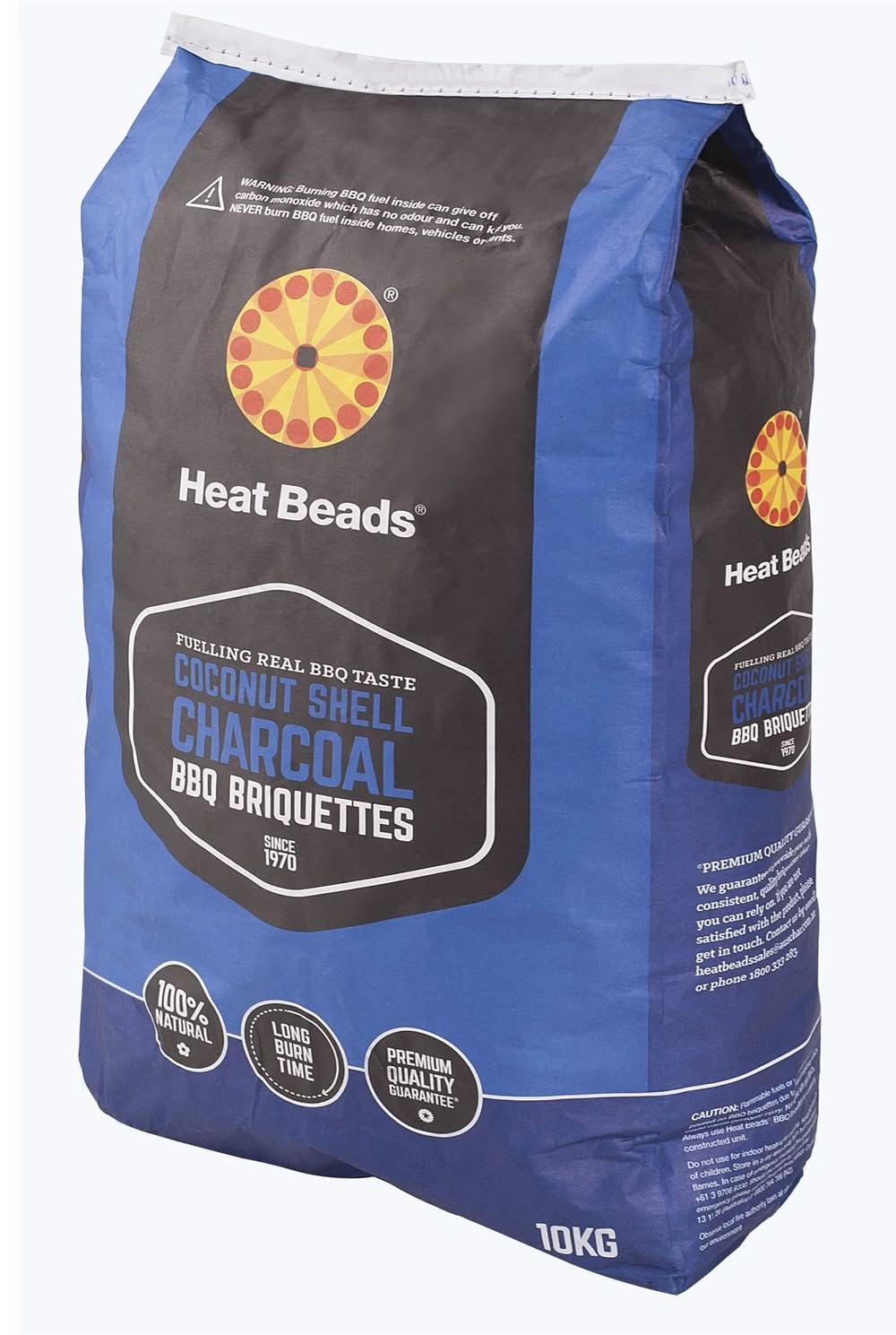 Heat Beads® 10kg Coconut Shell Charcoal BBQ Briquettes
