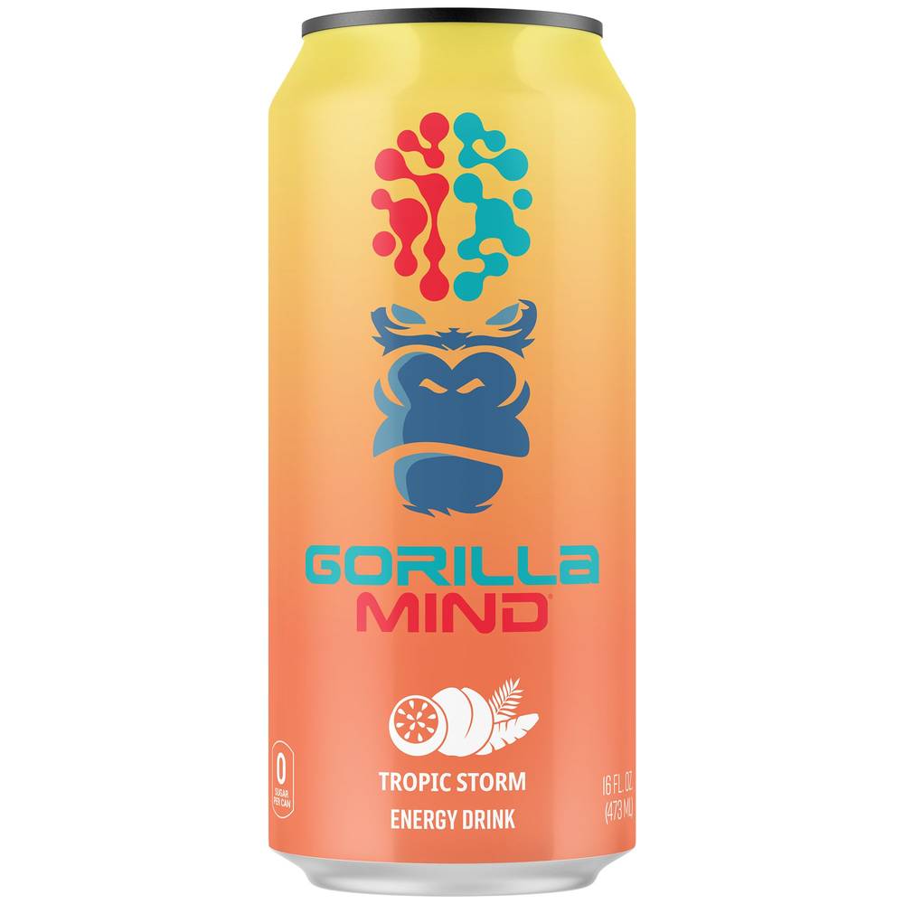 Gorilla Mind Energy Drink, Tropic Strom (16 fl oz)