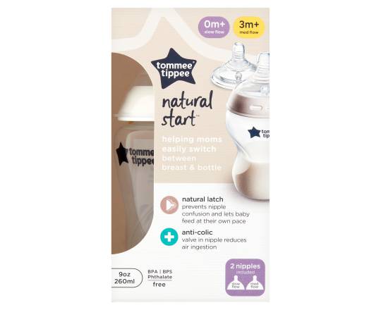 Tommee Tippee Natural Start Slow Med Flow Baby Bottle 9 oz