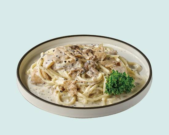 白醬松露蕈菇義大利麵 Truffle Straw Mushroom Pasta with Cream Sauce