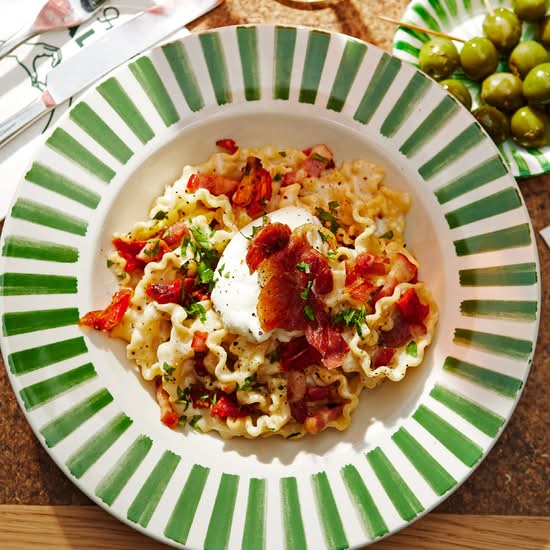 Burrata & Pancetta Carbonara