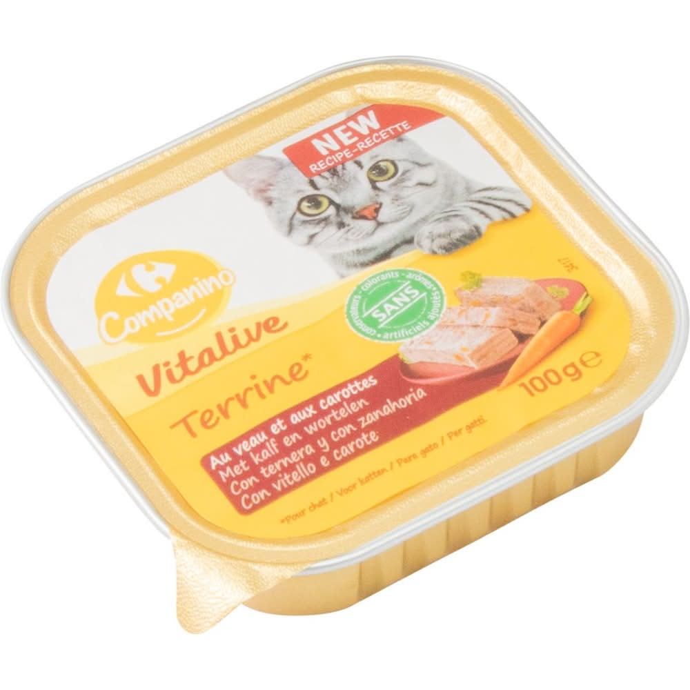 Carrefour Companino Vitalive Terrine au Veau et aux Carottes 100 g