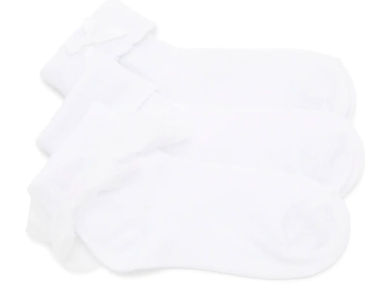 Kelly & Katie Turncuff Kids' Ankle Socks - 3 Pack (White One Size)