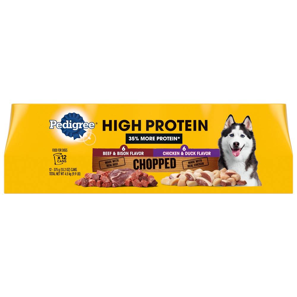 Pedigree High Protein Adult Canned Dog Food, Variety pack (12 ct)