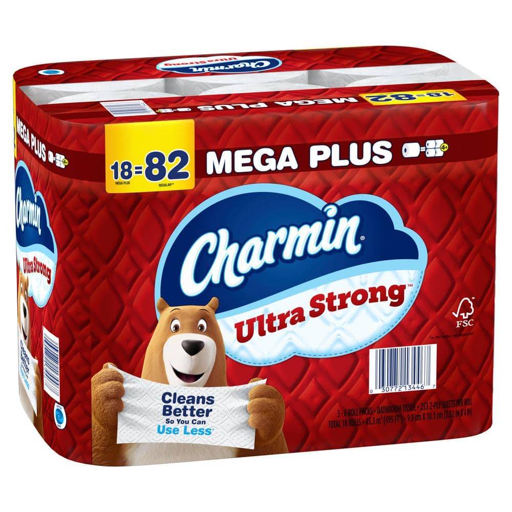 Charmin Ultra Strong Toilet Paper Roll (18 ct)