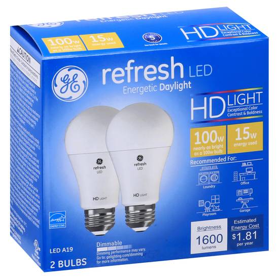 General Electric 100w Refresh Led Daylight Hd Light Bulbs (2 ct)