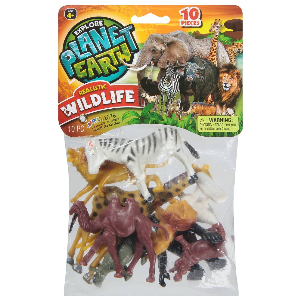 Ja-Ru Explore Planet Earth Zoo Animals Toys Age 4+ (10 ct)