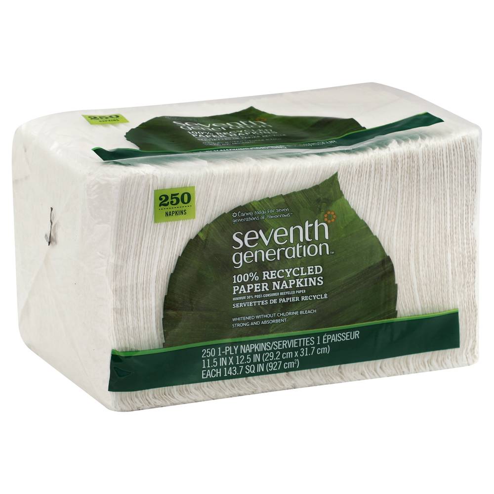 Seventh Generation 100% Recycled Paper Napkins (250 napkins)