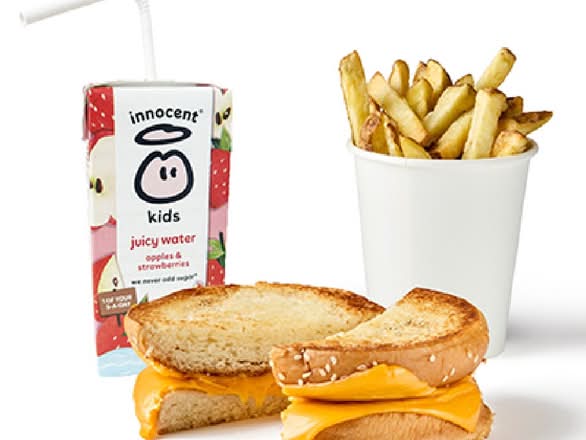 Menu Enfant Grilled Cheese avec Jus de Fruits