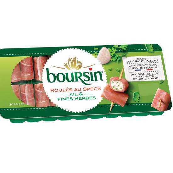 Boursin - Fromage apéritif les roulés jambon fumé d'italie (ail - herbes)