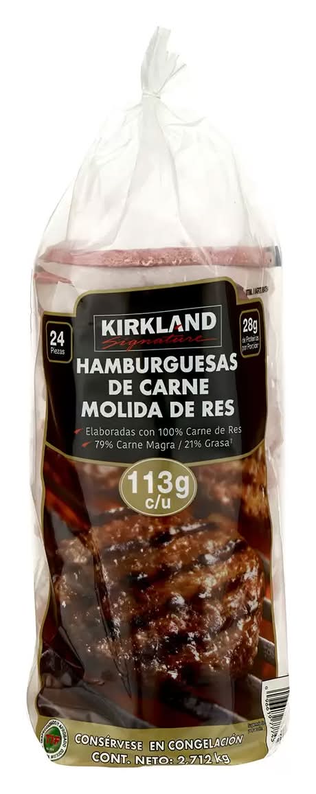 Kirkland Signature · Hamburguesas de carne molida de res (24 un)