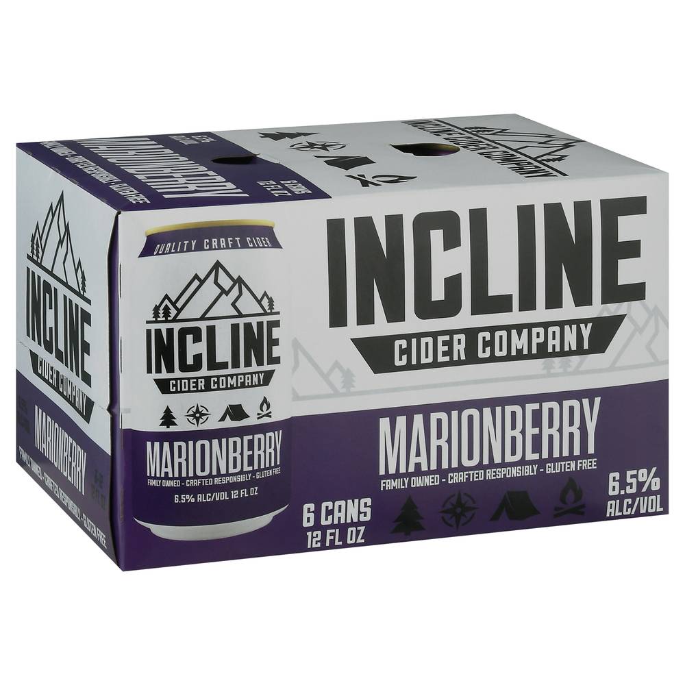 Incline Cider Company Marionberry Craft Cider (6 x 12 fl oz)