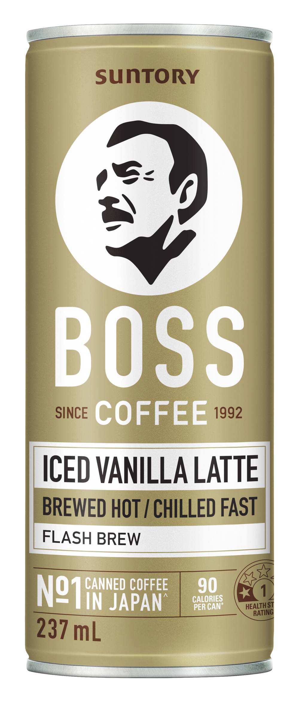 Suntory Boss Iced Coffee, Vanilla Latte (237mL)