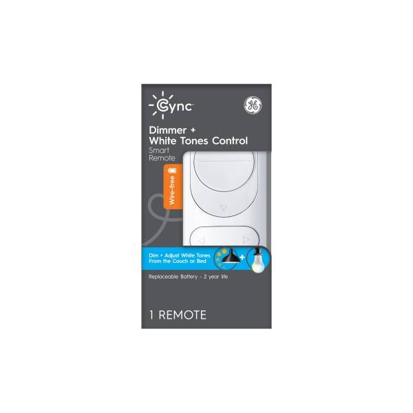 Cync Wire-Free Smart Remot Control, Dimmer and Color Control, White (1 ct)