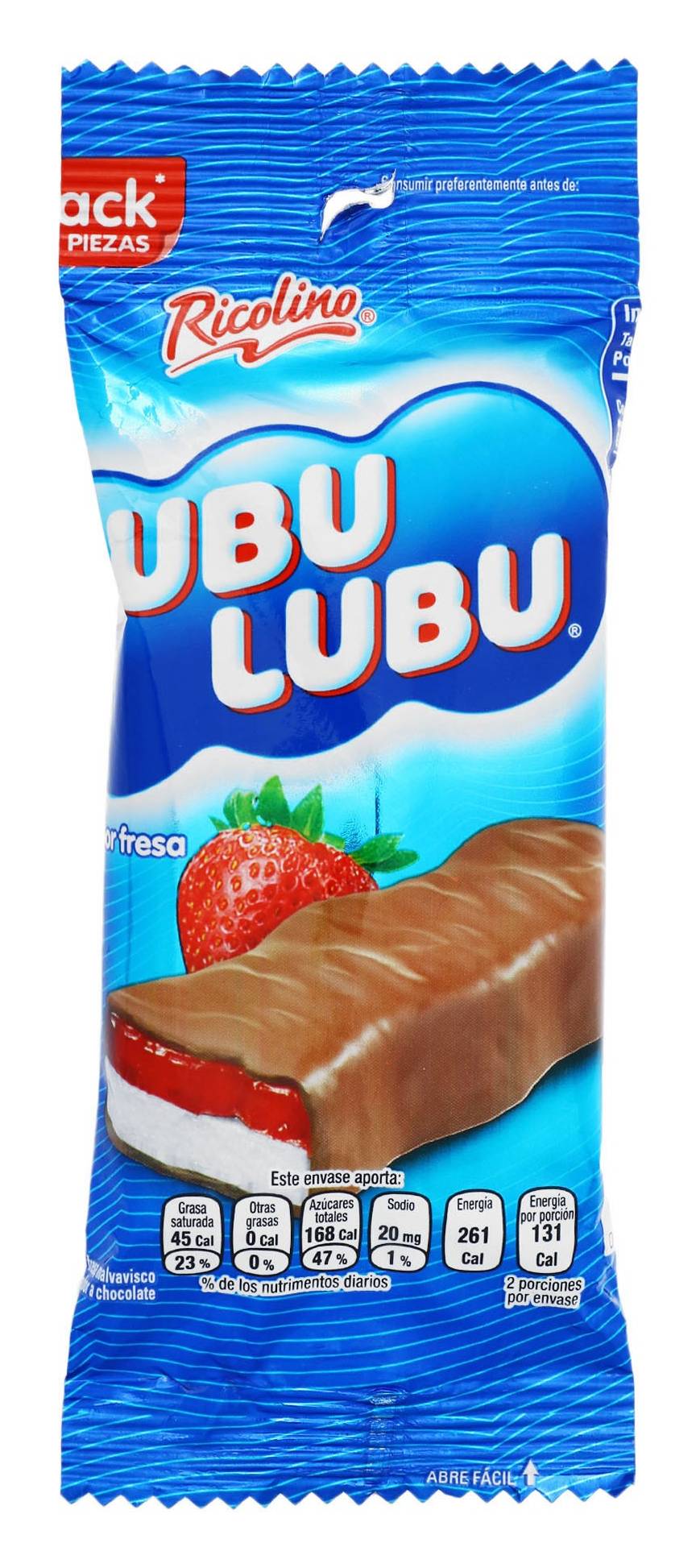 Ricolino · Bubulubu malvavisco, fresa (70 g)