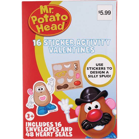 Mr. Potato Head Sticker Activity Valentine Cards