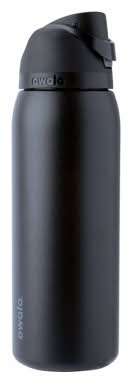 Owala 40 Fluid Ounce Free Sip Stainless Steel Water Bottle, Very Very Dark Black