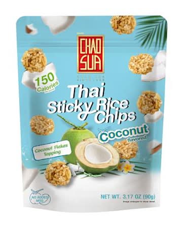 Chao Sua Coconut Thai Sticky Rice Chips 3.1oz