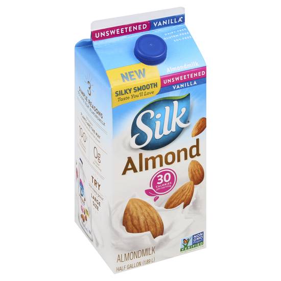 Silk Dairy Free Unsweetend Vanilla Almondmilk (0.5 gal)