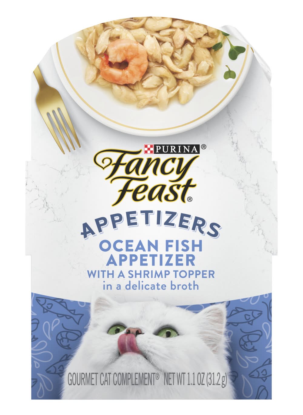 Purina Fancy Feast Oceanfish Appetizer With Shrimp in Broth Cat Food (1.1 oz)