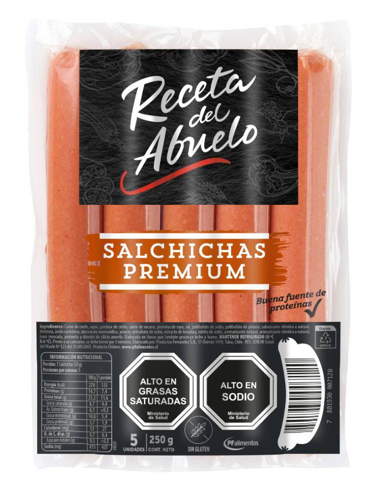 Receta del Abuelo · Salchichas de cerdo premium (5 un)