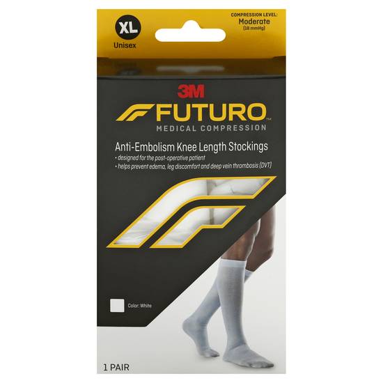 Futuro White Xl Unisexknee Length Stockings
