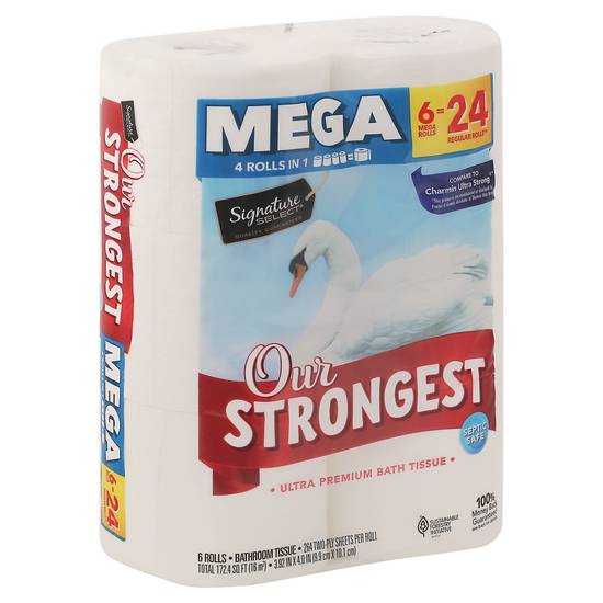 Signature Select Our Strongest Ultra Premium Bathroom Tissue (6 mega rolls)
