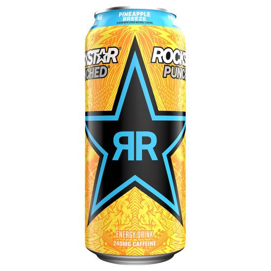 Rockstar Punched Pineapple Breeze Energy Drink (16 fl oz) (pineapple ...