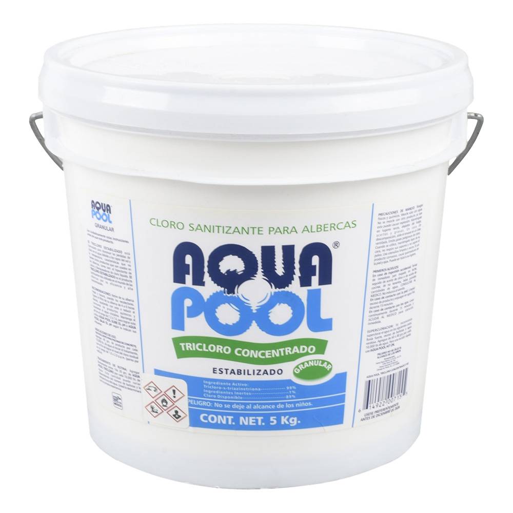 Aqua pool cloro sanitizante para albercas (bote 5 kg)