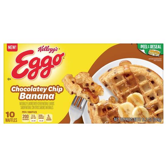 Kellogg's Eggo Chocolatey Chip Banana Frozen Waffles (10 ct)